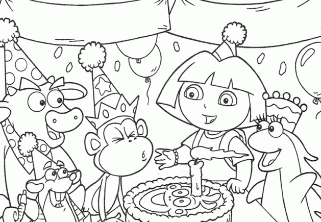 Dibujos De Dora Para Colorear Cokitos