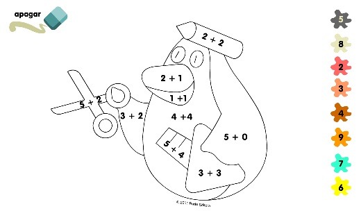 Colorea Por Por Sumas Y Numeros Matematicas Para Colorear
