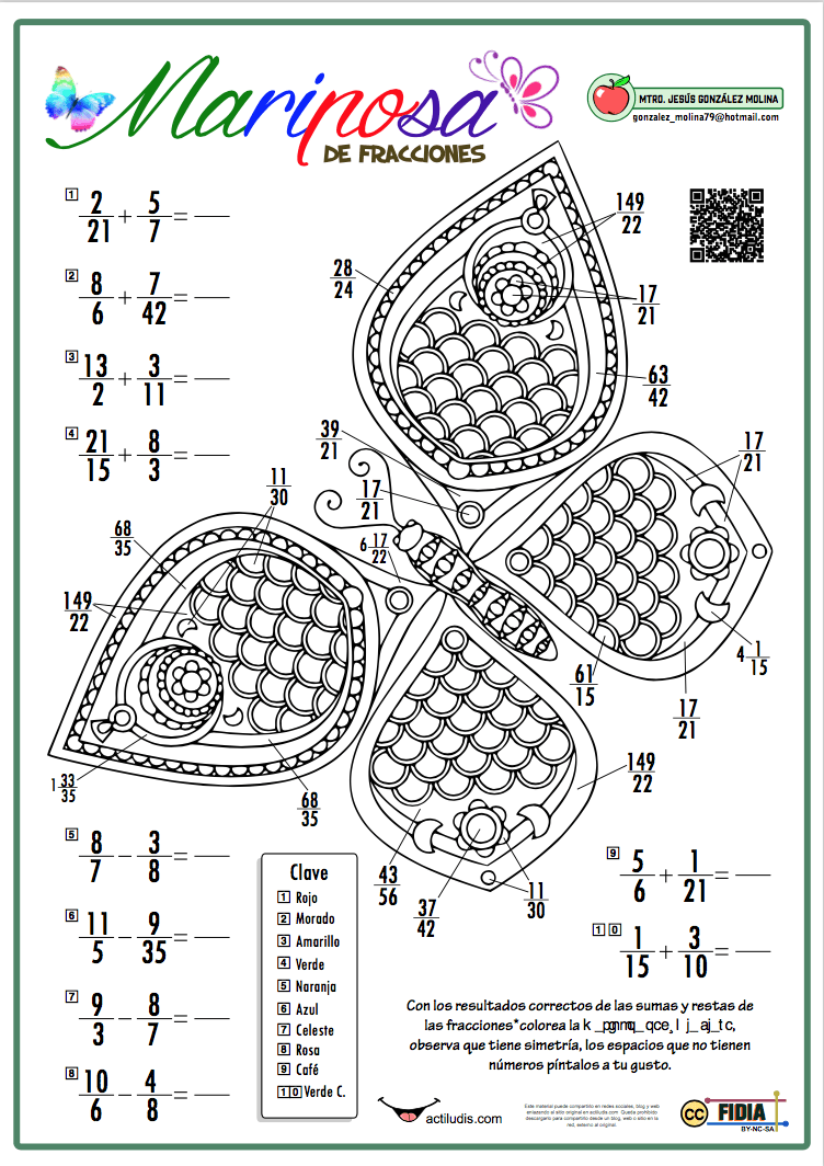 Ejercicios De Fracciones Para Colorear Juegos Cokitos