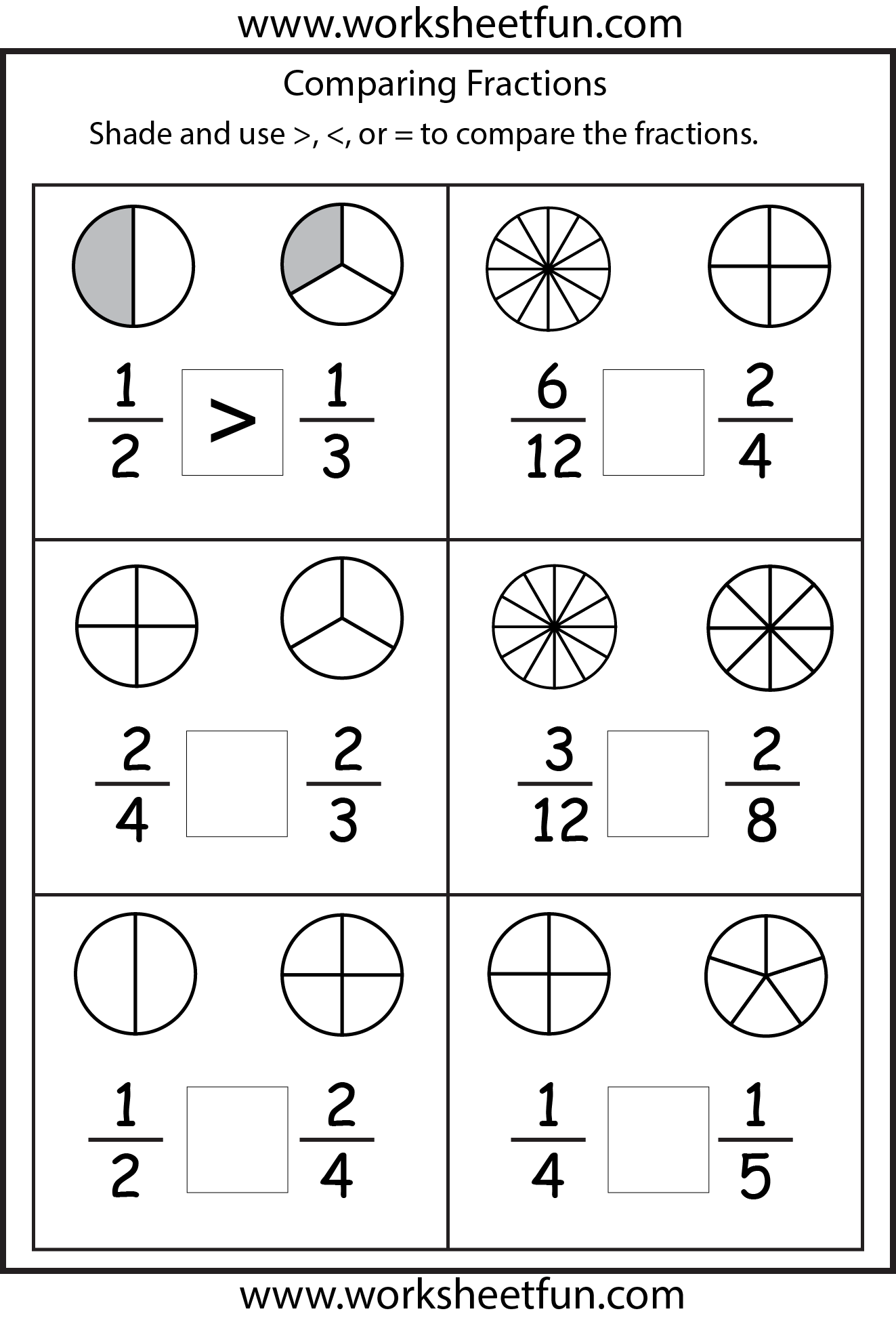 Ejercicios de Fracciones para Colorear | Juegos COKITOS