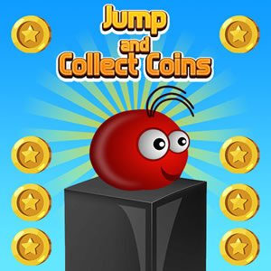 juego online de recoger monedas y saltar con la bola roja