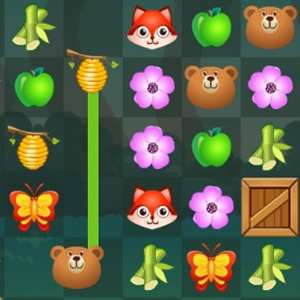 puzzle online para conectar los animales con su comida