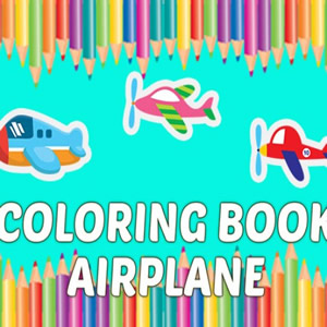juego de pintar aviones de colores para niños
