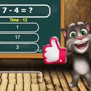sumas y restas online con el gato Tom