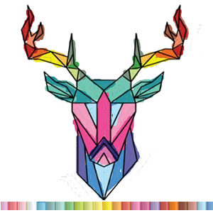 colorear animales de origami online