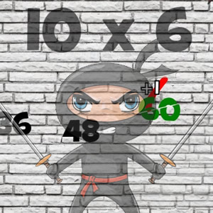 Juego de tablas de multiplicar ninja slash