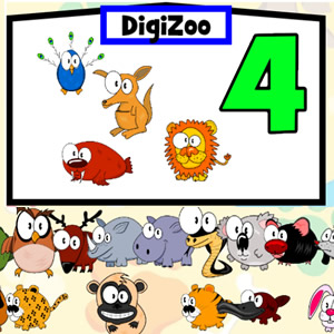 juego aprender a contar en el digizoo online para niños