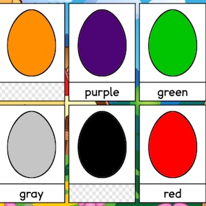 colores ingles pascua
