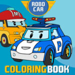 ROBO CAR: Colorear COCHES DE POLICÍA