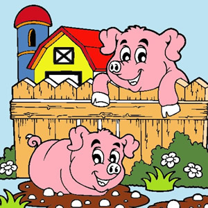 juego colorear granja online
