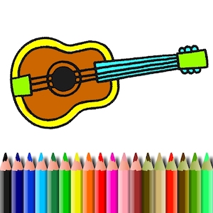 colorear instrumentos musicales online