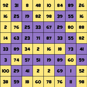 juego de colores por números. pares e impares online