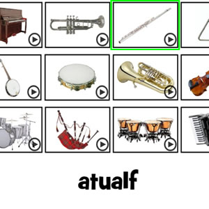 letras desordenadas instrumentos musicales