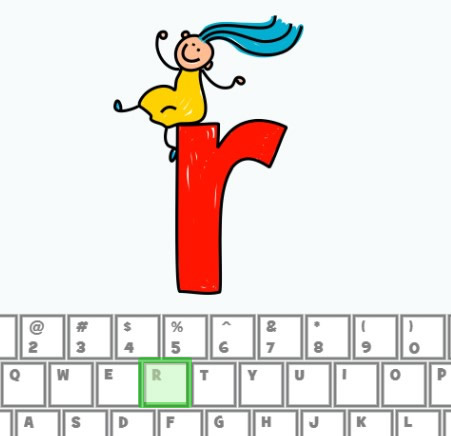 juego de apretar letras del teclado