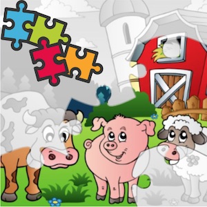 rompecabezas de granja para niños