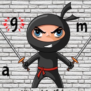 alfabeto ninja slash