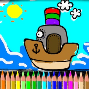 juego de colorear barcos