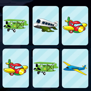 juego de hacer parejas de aviones iguales