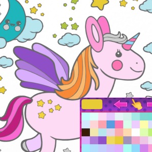 colorear unicornios online