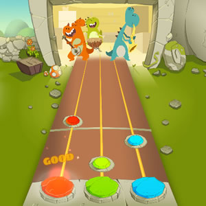 dino rock juego de música