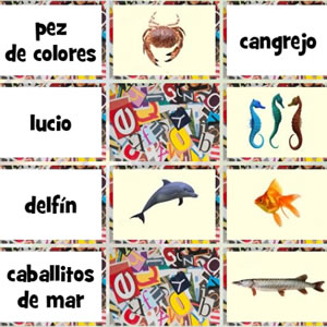 memory de animales marinos