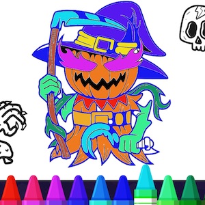juego de colorear en Halloween