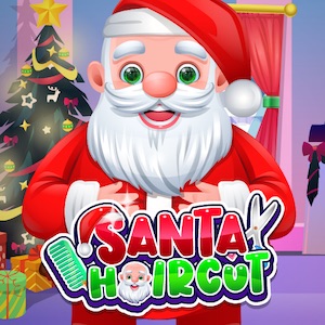 juego de cortar el pelo a papá noel