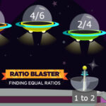 Disparar Fracciones Equivalentes: Ratio Blaster