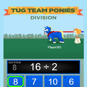 Juego de Arcademis de divisiones con ponys