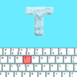 juego de letras en el teclado