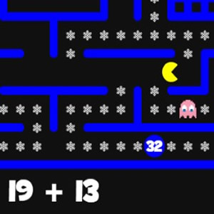 pacman de matemáticas en invierno para jugar online