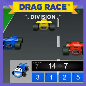 juego de rally de divisiones matemáticas online Arcademics