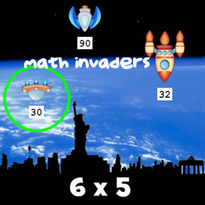 math invaders tablas de multiplicar