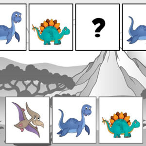 juego online de secuencias lógicas con dinosaurios