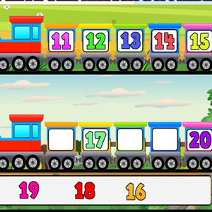 tren de números hasta 100 para niños