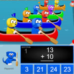 Juego de SUMAS DE DOS CIFRAS (Puppy Canoe Race)