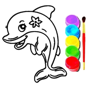 colorear delfines online
