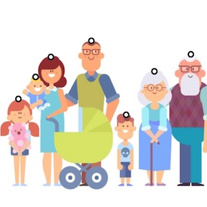 diagrama miembros familia