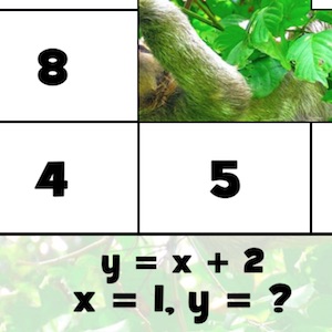 puzzle rompecabezas con ecuación de primer grado