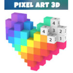 Dibujos 3D para Colorear: PIXEL ART 3D