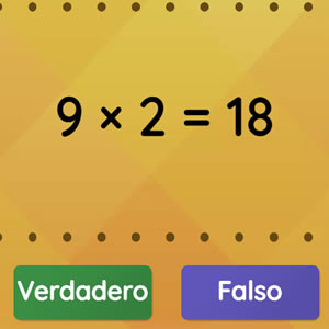 tabla del 9 verdadero o falso