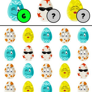 juego de contar el número de huevos de pascua iguales