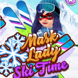 vestir a Ladybug de ski en invierno, juego online