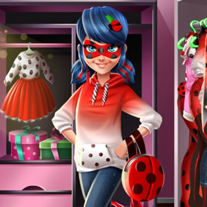 buscar objetos en el armario de Ladybug y vestir