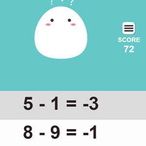 juego de cálculo interactivo con números negativos