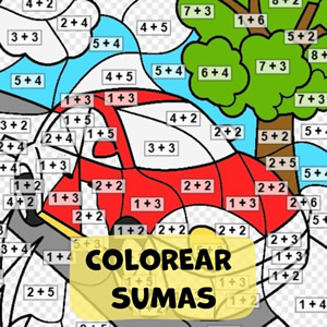 juego de matemáticas: colorear sumas