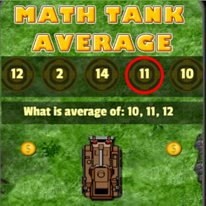 juego de calcular el promedio o media con el tanque