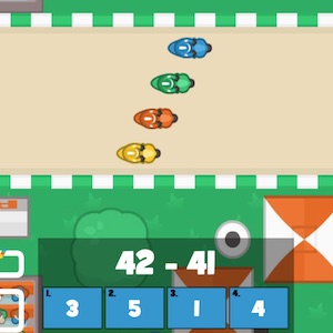 juego de matemáticas en moto