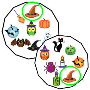 juego de dobble de Halloween online para niños