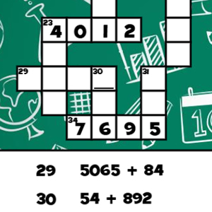 crucigramas de sumas largas